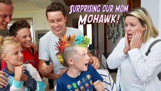 We gave our brother a Mohawk Mom is Shocked [upl. by Derreg744]