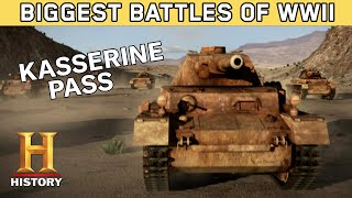 US amp Germany Clash at Kasserine Pass  Biggest Battles of WWII  History [upl. by Friede]