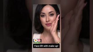 Face Lift with Make up  facelift makeup shorts [upl. by Boak375]