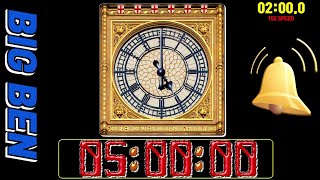 bigben chime 043000  050000 5 oclock 30minute Speed 15x countup timer alarm🔔 [upl. by Nanis]