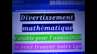 DIVERTISSEMENT MATHÉMATIQUE [upl. by Murry]