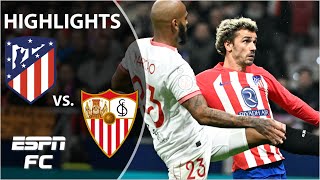 🚨 LATE WINNER amp VAR DRAMA 🚨 Atletico Madrid vs Sevilla  Copa Del Rey Highlights  ESPN FC [upl. by Tien]