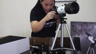 Gskyer Telescope 70mm Aperture 400mm AZ Mount Astronomical Refracting Telescope review [upl. by Anaiv469]