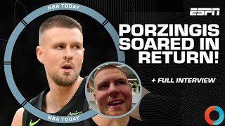 Kristaps Porzingis declares Im back and ready as he returns to the Celtics 💥 [upl. by Canty]