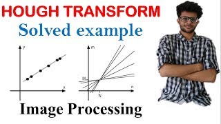 Hough transform with solved example in Hindi  Image processing [upl. by Martel]