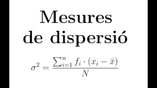 Estadística  Mesures de dispersió  Exercici 1 [upl. by Dinnage522]