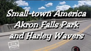 Motorcycle ride Akron New York falls park motovlog Harley wave [upl. by Neeluqcaj43]