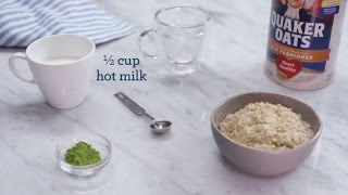 Warm Up with Wintertime Matcha Quaker® Oatmeal  Quaker [upl. by Naitsirk]