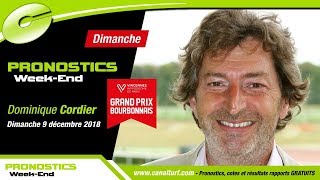 Pronostic Quinté PMU du Dimanche 9 décembre 2018  Dominique Cordier [upl. by Nameloc590]