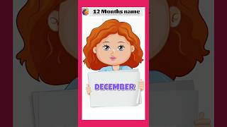 12 months name in english months name nurseryrhymes preschool [upl. by Hillinck]