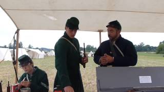 Loading a revolver for Civil War reenacting [upl. by Des]