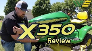 2019 John Deere X350 Riding Lawn Tractor Mower Review and Walkaround [upl. by Kelby937]