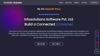 Portfolio Website Design Using HTML CSS and JavaScript [upl. by Amilas]