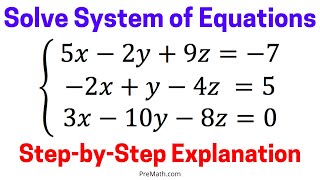 Solve a System of 3 Equations with 3 Variables using Cramers Rule  Simple and InDepth Tutorial [upl. by Noeht165]