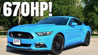 2017 Ford Mustang GT w Roush Supercharger Driving Review  670HP [upl. by Frame486]