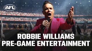 Robbie Williams gets the MCG rocking  2022 Toyota AFL Grand Final  AFL [upl. by Wilmer]