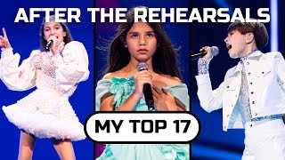 Junior Eurovision 2024  My Top 17  After the Rehearsals [upl. by Wylen]