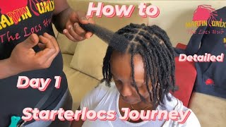 Perfect Starter Locs Tutorial  Interlocking amp Instant Crochet Method [upl. by Laurianne]