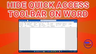 How to Hide Quick Access Toolbar On Microsoft Word [upl. by Clementine332]