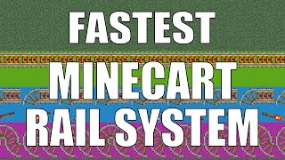 Minecraft Fastest Rail System  How to make minecarts go faster  UPDATED [upl. by Abigale]