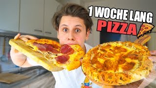 Eine Woche nur PIZZA ESSEN 20😮🍕  SELBSTEXPERIMENT 400k Special⭐ [upl. by Barde]