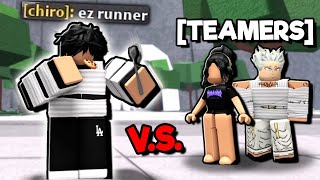 I Destroyed EVERY TEAMER in Roblox The Strongest Battlegrounds [upl. by Naillil]