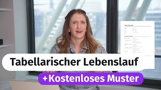 Tabellarischen Lebenslauf erstellen ✅ kostenlose Vorlage [upl. by Brom]