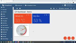 ThingsBoard Giao diện hiển thị Gauge trên Dashboard [upl. by Anialed]