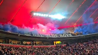 Pyro amp Support Bad Blue Boys at Allianz Arena  UCL Bayern Munchen vs GNK Dinamo Zagreb quot170924quot [upl. by Hgierb]