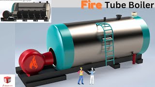 Advance SolidWorks The Industrial Fire Tube Steam BOILER [upl. by Schlosser]