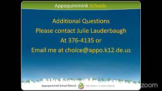 Appoquinimink 2023 Choice Information Meeting to Parents [upl. by Adnoyek163]