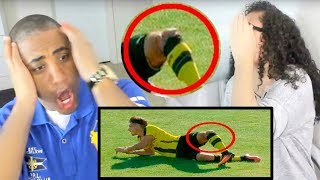 Top 10 Horrific Injury In Football • OUCH REACTION [upl. by Aratahs]