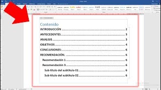 Como crear Tabla de contenido automático en Word 2023 [upl. by Zaob]