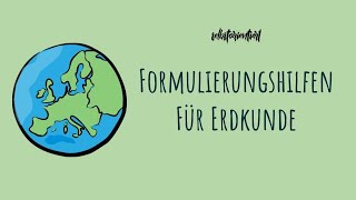 Formulierungshilfen für die Lokalisierung Erläuterung amp Beurteilung in Erdkunde  Geographie  Abi [upl. by Llertnac]