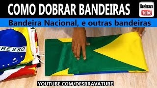 Como dobrar a BANDEIRA NACIONAL Bandeira do Brasil do Estado São Paulo e dos Desbravadores [upl. by Nishom]