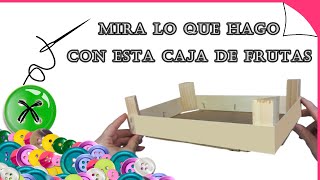 Mira que HERMOSO y Práctico organizador de hilos y costurero con caja de madera de frutas  DIY [upl. by Eserahc381]