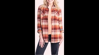 Legendary Whitetails Womens Cottage Escape Flannel Long Sleeve Plaid and Solid Color Clothes Fitted [upl. by Catt]