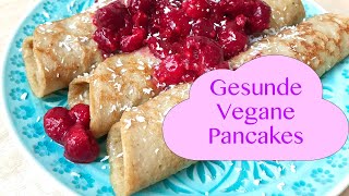 Rezept Gesunde Bananen Pancakes I ohne Ei I 4 Zutaten I vegan [upl. by Bolitho143]