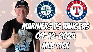 Seattle Mariners vs Texas Rangers 91224 MLB Pick amp Prediction  MLB Betting Tips [upl. by Abelard]