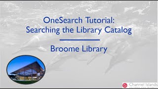 OneSearch Tutorial Searching the Library Catalog [upl. by Austreng]