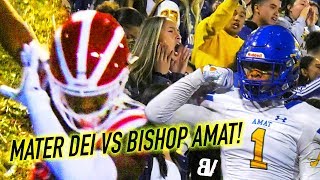 1 Mater Dei 1ST ROUND PLAYOFF GAME VS Bishop Amat QB Gets CRACKED TWICE HAIL MARYS amp HARD HITS [upl. by Nilra293]