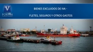 Bienes excluidos de IVA  fletes seguros y otros gastos DIANA Derecho Tributario [upl. by Juley]