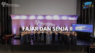 FAJAR DAN SENJA II Arr Ken Steven  Voice Of SWCU  9th SDGCF 2023 [upl. by Ahsykal]