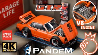 Pop Race 164 ‐ Nissan Skyline GTR 1972 V8 Drift Hakosuka Orange l Cinema Shot 4K [upl. by Roma]