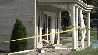 Vehicle crashes into North Belt US Bank [upl. by Aissat]