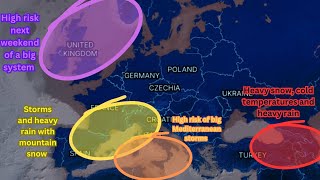 Big systems to affect southern Europe Northern Africa western Asia and northwestern Europe [upl. by Hendrickson]