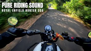 HUNTER 350 POV  Pure Ride Sound  Morning Bliss  4K  Earphones for best experience [upl. by Efar115]