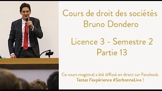 REPLAY Cours de droit des sociétés  Semestre 2  Partie 13 [upl. by Kra]