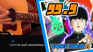 999  Mob Psycho 100 II Opening Chords Acoustic Guitar Lesson [upl. by Nylyrehc]