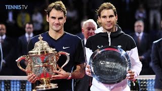 2015 Swiss Indoors Basel Final  Roger Federer v Rafael Nadal Highlights [upl. by Llirret]